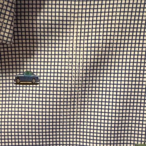 Blue Embroidered Men's Casual Shirt - Picture 3 of 7